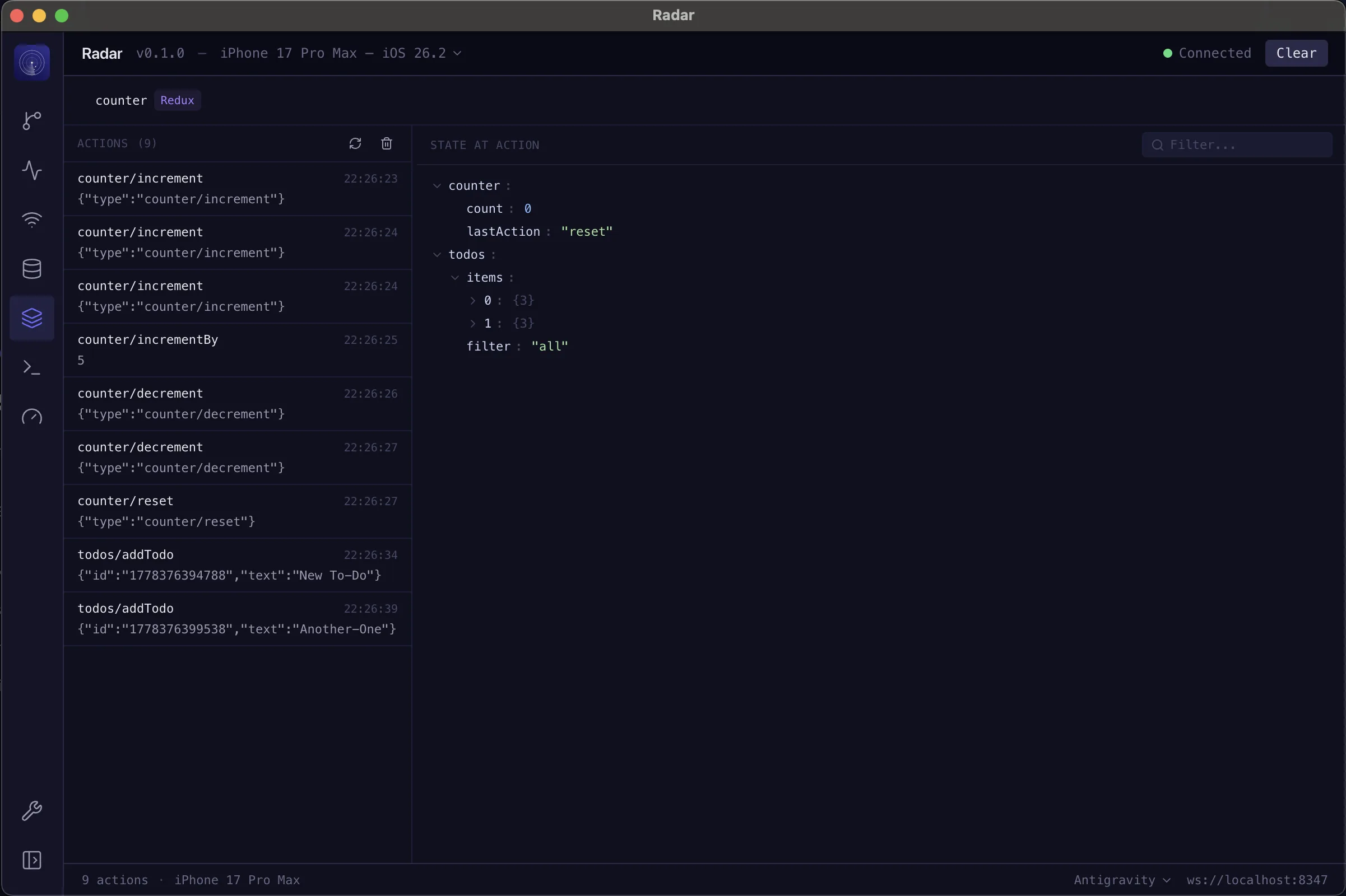 Radar State Management view — Your stores, fully transparent